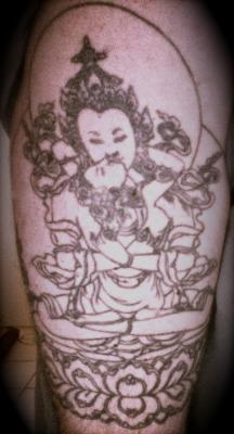 Vajradhara and consort, by Matt Westside tatoo, Brisbane